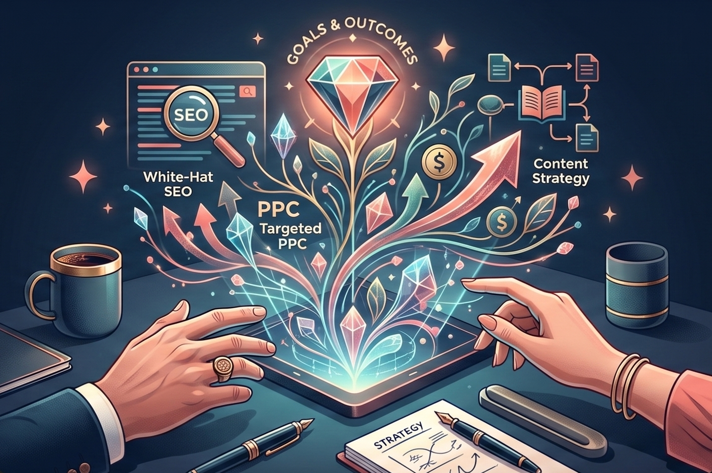 CampaignDrive team workspace illustration