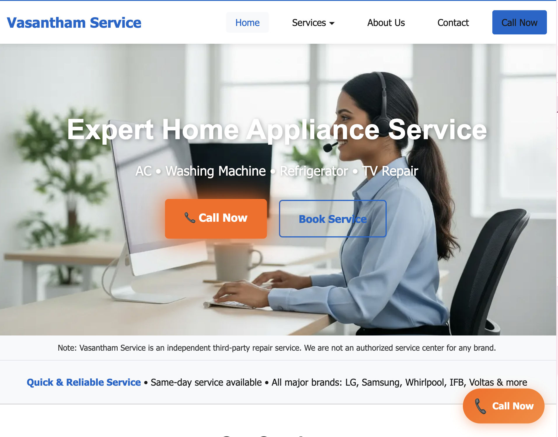 Vasantham Service project preview